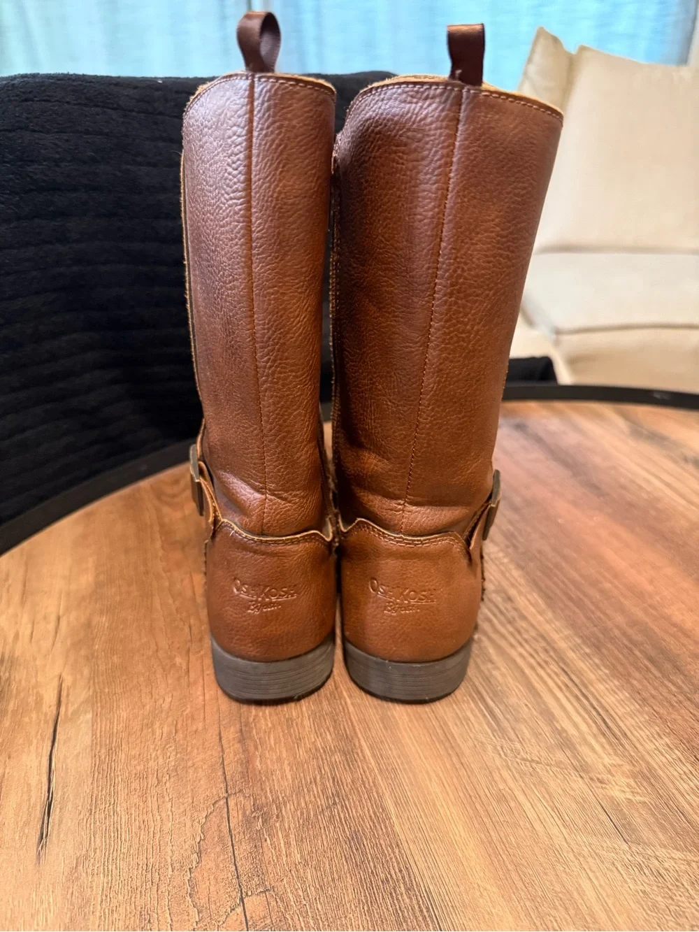 OshKosh B'gosh Brown Girls' Side Zip Boot with Buckle